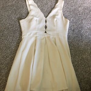 White Scalloped Dress